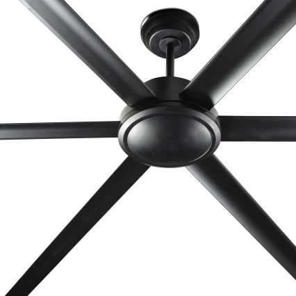 FARO 34207 - Ventoinha de teto ROTTERDAM XXL preto diâmetro 250 cm + comando