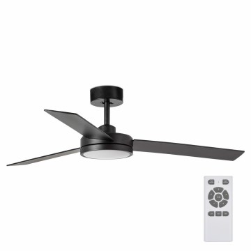 FARO 34261 - Ventoinha de teto LED BARTH LED/24W/230V preto + comando