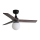 FARO 34278-11L - Ventoinha de teto KLIM S 1xE27/15W/230V madeira/preto diâmetro 92,5 cm + comando