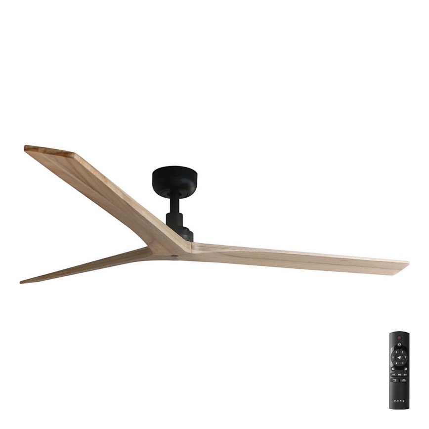 FARO 34282 - Ventoinha de teto KLIM L castanho/preto diâmetro 150 cm + comando