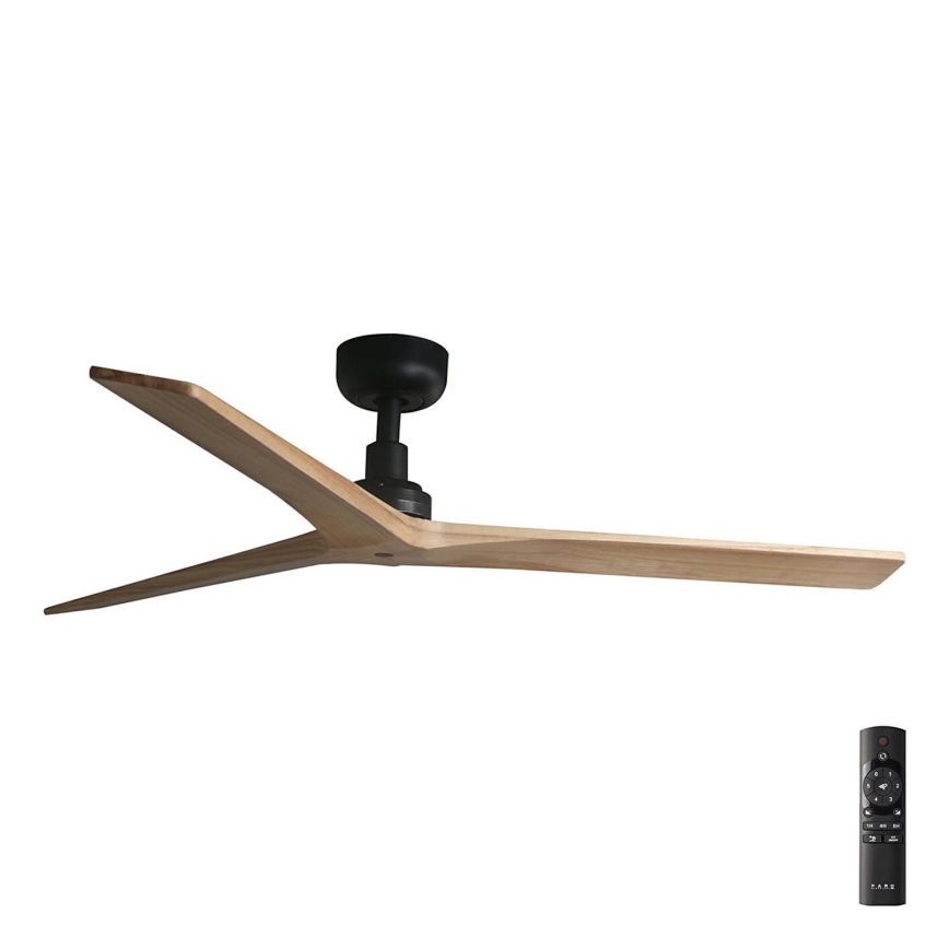 FARO 34283 - Ventoinha de teto KLIM M castanho/preto diâmetro 125 cm + comando