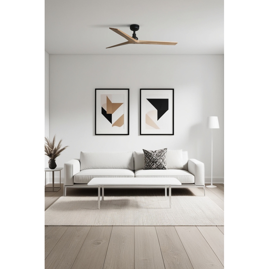 FARO 34283 - Ventoinha de teto KLIM M castanho/preto diâmetro 125 cm + comando