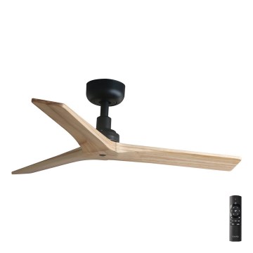 FARO 34284 - Ventoinha de teto KLIM S castanho/preto diâmetro 92,5 cm + comando