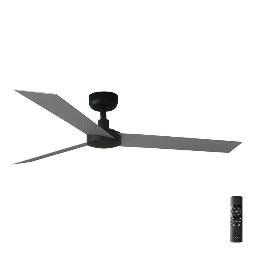 FARO 34286 - Ventoinha de teto CRUISER L preto diâmetro 132 cm + comando