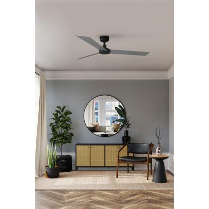 FARO 34286 - Ventoinha de teto CRUISER L preto diâmetro 132 cm + comando
