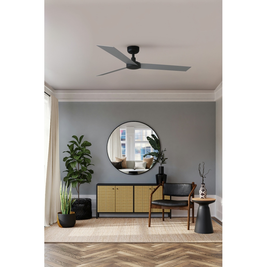 FARO 34286 - Ventoinha de teto CRUISER L preto diâmetro 132 cm + comando