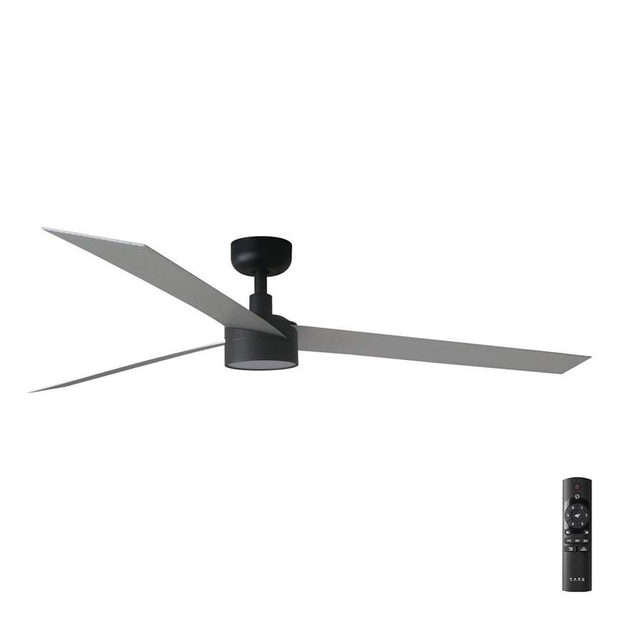 FARO 34287-1TW - Ventoinha de teto LED com regulação CRUISER XL LED/18W/230V 2700/4000/6500K diâmetro 160 cm preto/cinzento + comando