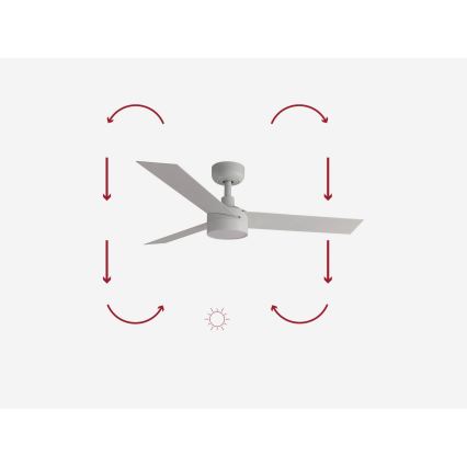 FARO 34288-1TW - Ventoinha LED regulável CRUISER S LED/20W/230V diâmetro 106 cm 2700/4000/6500K + comando