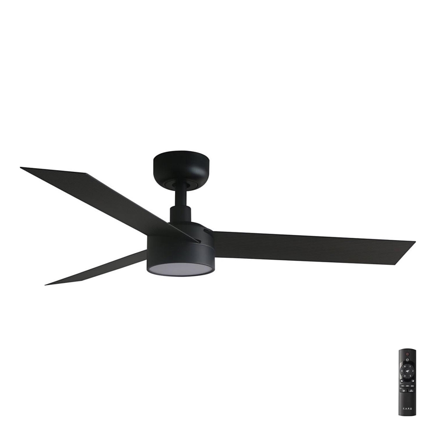 FARO 34289-1TW - Ventoinha de teto LED com regulação CRUISER S LED/18W/230V 2700/4000/6500K diâmetro 106 cm preto + comando