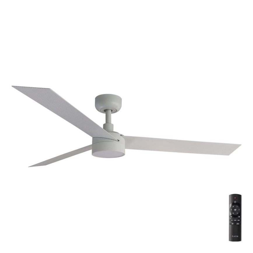 FARO 34290-1TW - Ventoinha LED com regulação CRUISER LED/20W/230V 2700/4000/6500K diâmetro 132 cm branco + comando