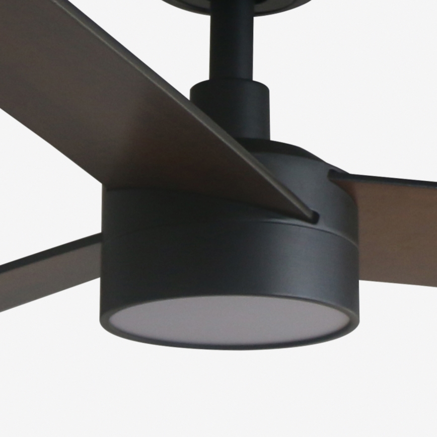 FARO 34298WT-1TW - Ventoinha de teto LED com regulação RUDDER L LED/18W/230V 2700/4350/6000K preto diâmetro 132 cm Wi-Fi Tuya + comando