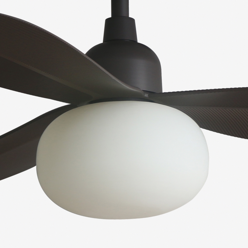 FARO 34301-11L - Ventoinha de teto PALMA 1xE27/15W/230V castanho diâmetro 129 cm IP44 + comando