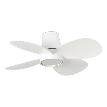 FARO 34315 - Ventoinha de teto LED com regulação KLOVER S LED/20W/230V 2700/4000/6500K branco diâmetro 80 cm + comando
