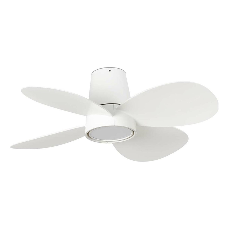 FARO 34315 - Ventoinha de teto LED com regulação KLOVER S LED/20W/230V 2700/4000/6500K branco diâmetro 80 cm + comando