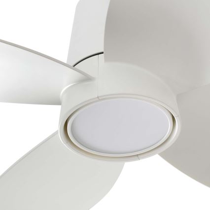 FARO 34315WT - Ventoinha de teto LED com regulação KLOVER TUB S LED/20W/230V 2700/4000/6500K branco diâmetro 80 cm Wi-Fi Tuya + comando