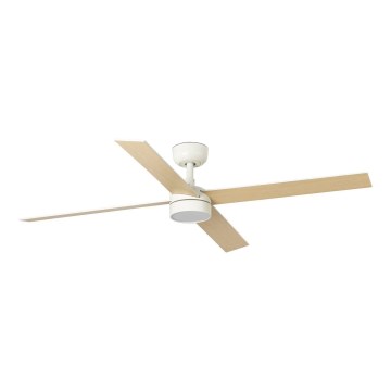 FARO 34355-1TW - Ventoinha de teto LED com regulação RUDDER L LED/20W/230V branco/bege diâmetro 132 cm + comando