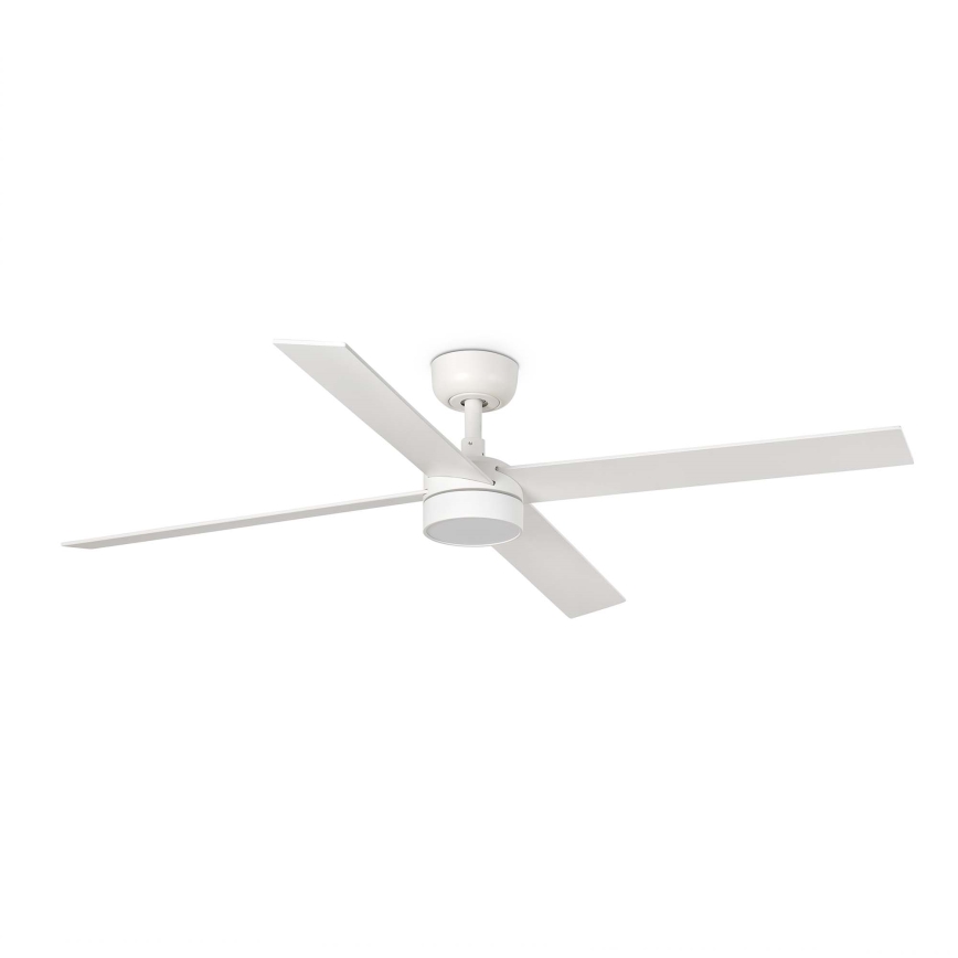 FARO 34355WT-1TW - Ventoinha de teto LED com regulação RUDDER L LED/18W/230V 2700/4350/6000K branco/bege diâmetro 132 cm Wi-Fi Tuya + comando