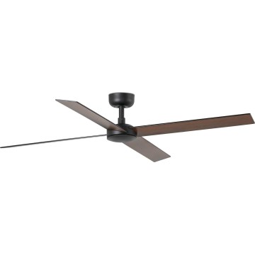 FARO 34356WT - Ventoinha de teto RUDDER L castanho/preto diâmetro 132 cm Wi-Fi Tuya + comando