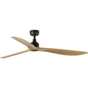 FARO 34360 - Ventoinha de teto OUTWOOD L castanho/preto diâmetro 150 cm IP44 + comando