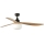 FARO 34360WT-11L - Ventoinha de teto OUTWOOD L 1xE27/15W/230V castanho/preto diâmetro 150 cm Wi-Fi Tuya IP44 + comando