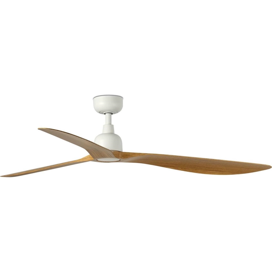 FARO 34361WT - Ventoinha de teto OUTWOOD L castanho/branco diâmetro 150 cm Wi-Fi Tuya IP44 + comando