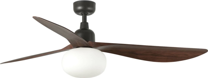 FARO 34362WT-11L - Ventoinha de teto OUTWOOD L 1xE27/15W/230V castanho/preto diâmetro 150 cm Wi-Fi Tuya IP44 + comando