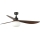 FARO 34362WT-11L - Ventoinha de teto OUTWOOD L 1xE27/15W/230V castanho/preto diâmetro 150 cm Wi-Fi Tuya IP44 + comando