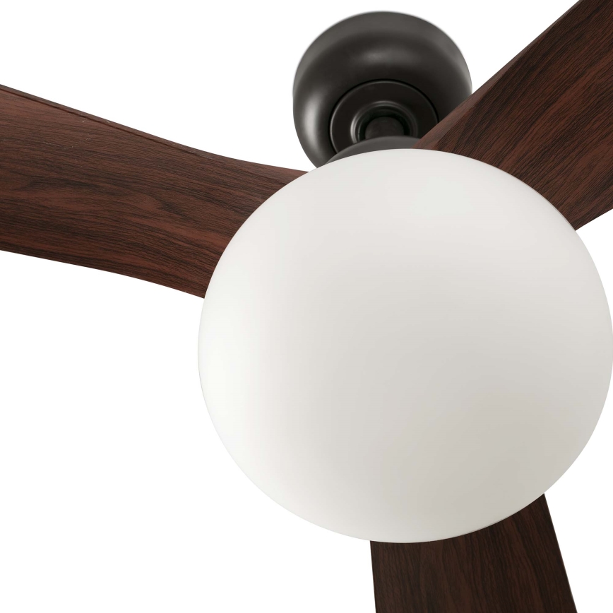 FARO 34362WT-11L - Ventoinha de teto OUTWOOD L 1xE27/15W/230V castanho/preto diâmetro 150 cm Wi-Fi Tuya IP44 + comando