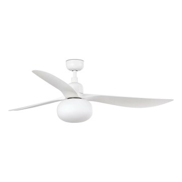 FARO 34363WT-11L - Ventoinha de teto OUTWOOD L 1xE27/15W/230V branco diâmetro 150 cm Wi-Fi Tuya IP44 + comando