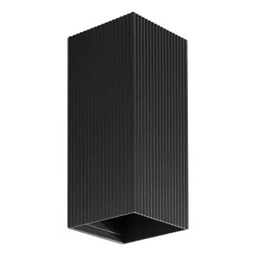 FARO 40566 - Iluminação de parede SOLE 2xGU10/8W/230V preto recortado angular
