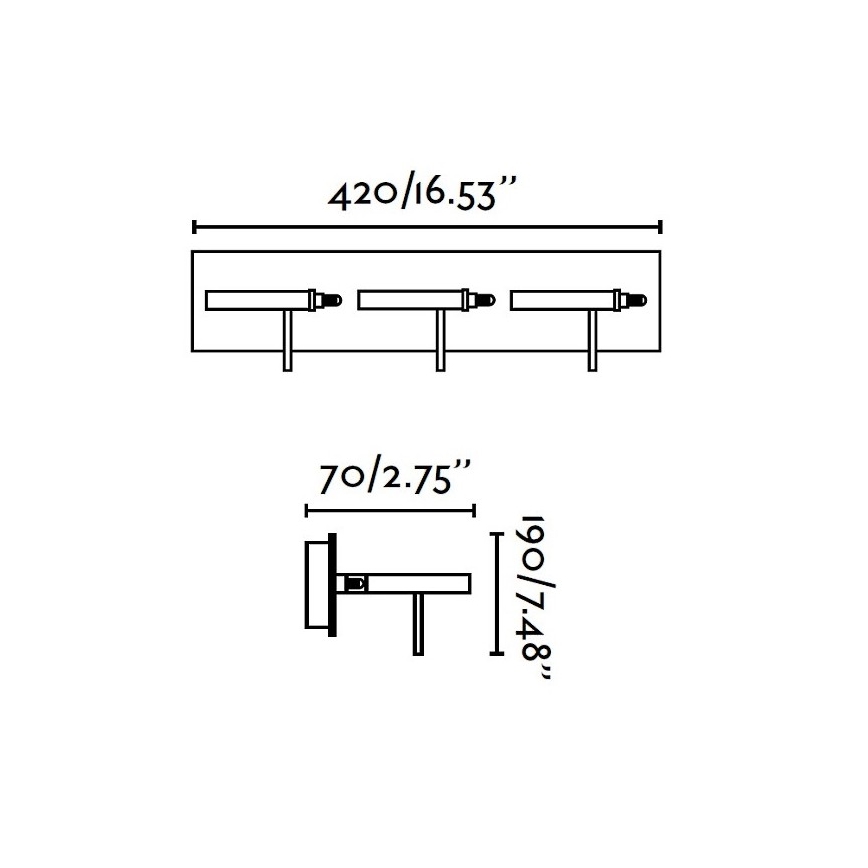 FARO 40805 - Luz de parede LED BOREAL 3xLED/5W/230V