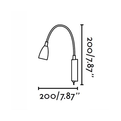 FARO 40994 - Candeeiro de parede LOKE LED/3W/230V