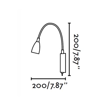 FARO 41019 - Candeeiro de parede LED LOKE LED/3W/230V