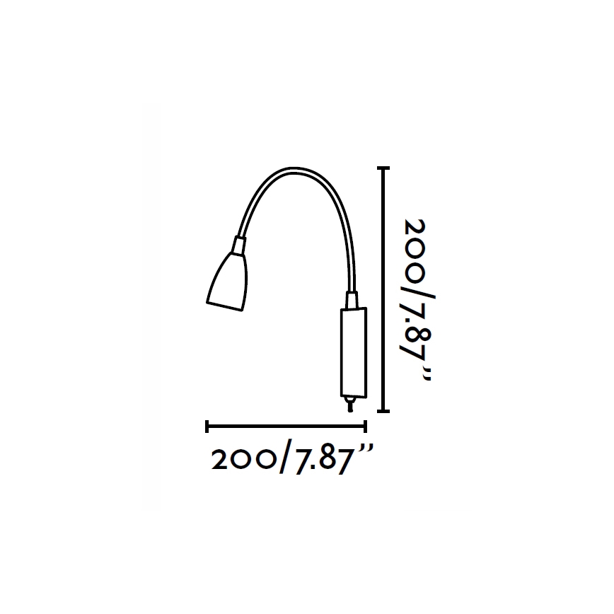 FARO 41019 - Candeeiro de parede LED LOKE LED/3W/230V