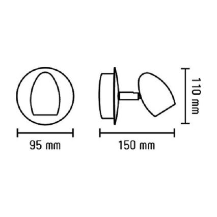 FARO 41120 - Luz de parede LED ANTILA 1xLED/6W/230V