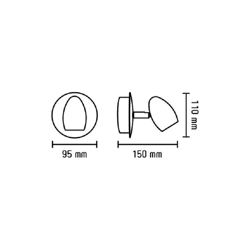 FARO 41120 - Luz de parede LED ANTILA 1xLED/6W/230V