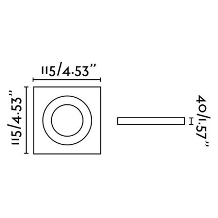 FARO 43402 - Moldura para iluminação embutida ARGÓN branca