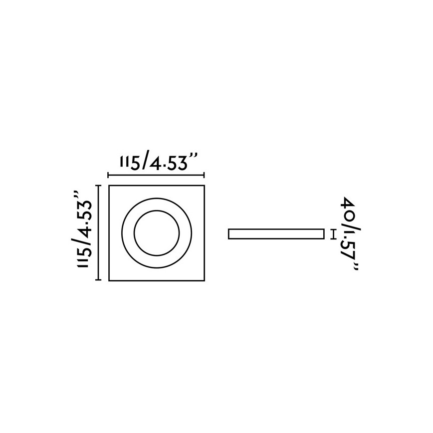 FARO 43402 - Moldura para iluminação embutida ARGÓN branca