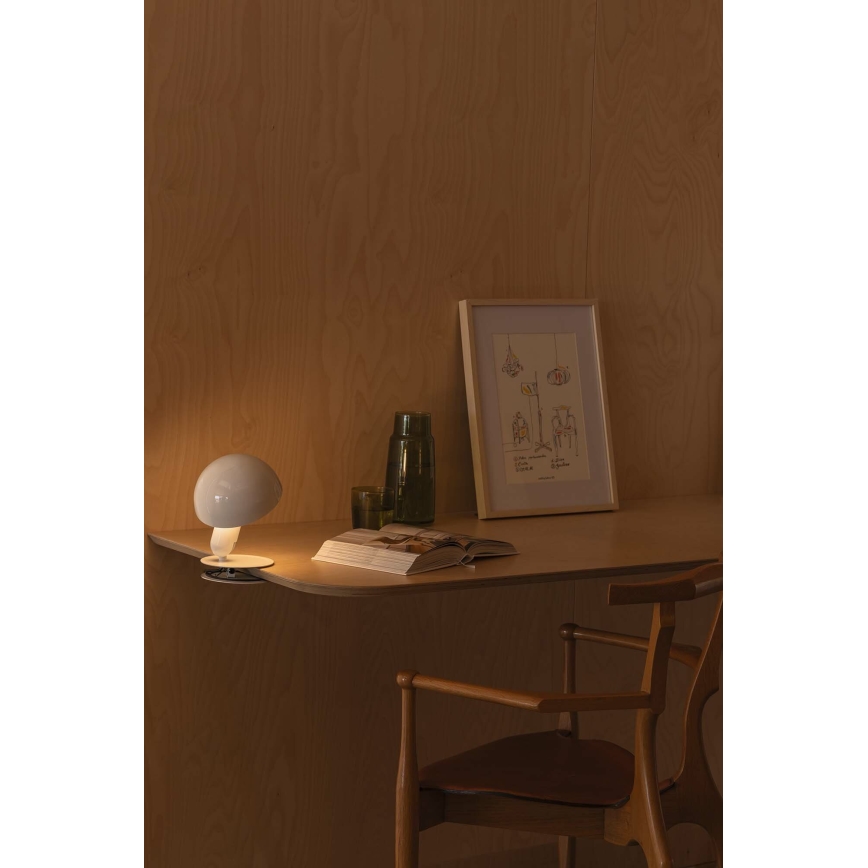 FARO 56101 - Candeeiro de mesa com clipe 2em1 BELA 1xE27/15W/230V branco