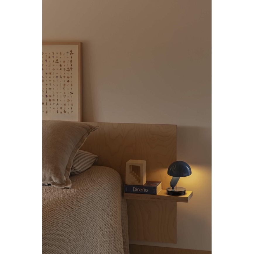 FARO 56102 - Candeeiro de mesa com clipe 2em1 BELA 1xE27/15W/230V azul