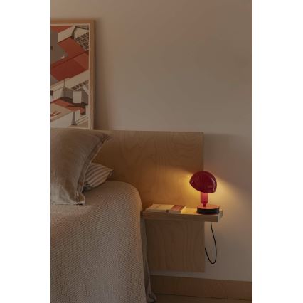 FARO 56103 - Candeeiro de mesa com clipe 2em1 BELA 1xE27/15W/230V vermelho