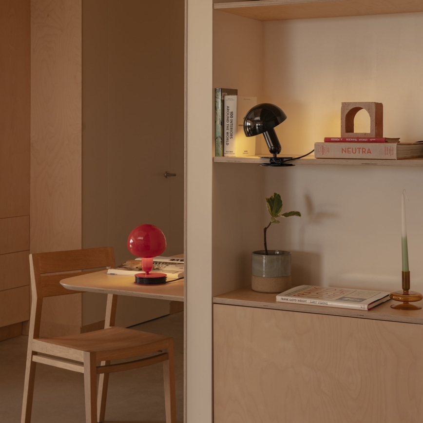 FARO 56103 - Candeeiro de mesa com clipe 2em1 BELA 1xE27/15W/230V vermelho