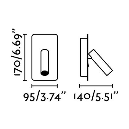 FARO 62120 - Foco de parede LED SUAU LED/3W/230V branco