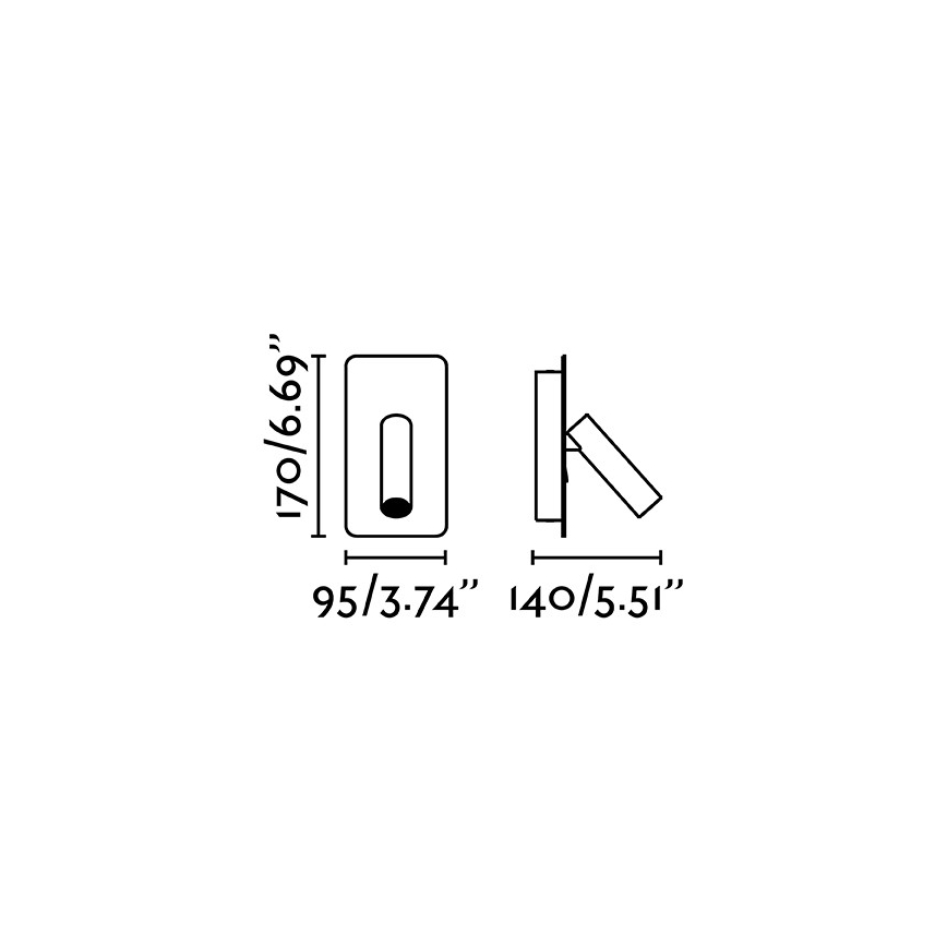 FARO 62120 - Foco de parede LED SUAU LED/3W/230V branco