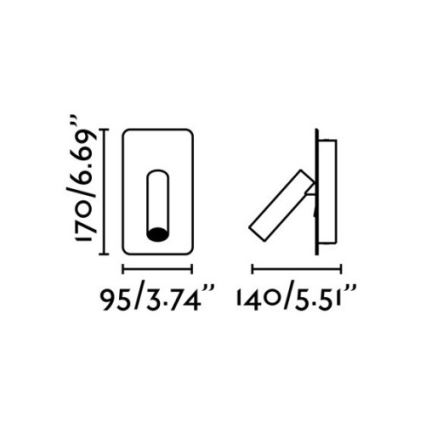 FARO 62128 - Foco de parede LED SUAU LED/3W/230V