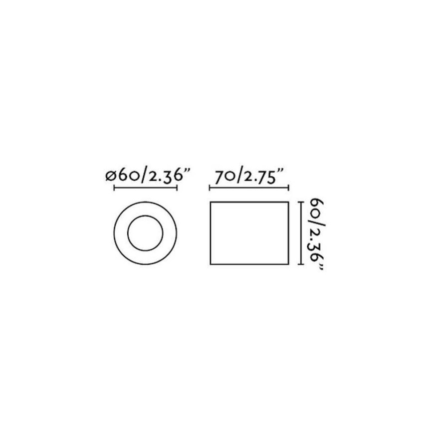 FARO 62151 - Iluminação de parede TEN 1xE27/20W/230V preta