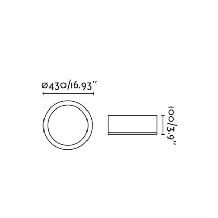 FARO 63399 - Luz de teto de casa de banho KAO LED/35W/230V IP44