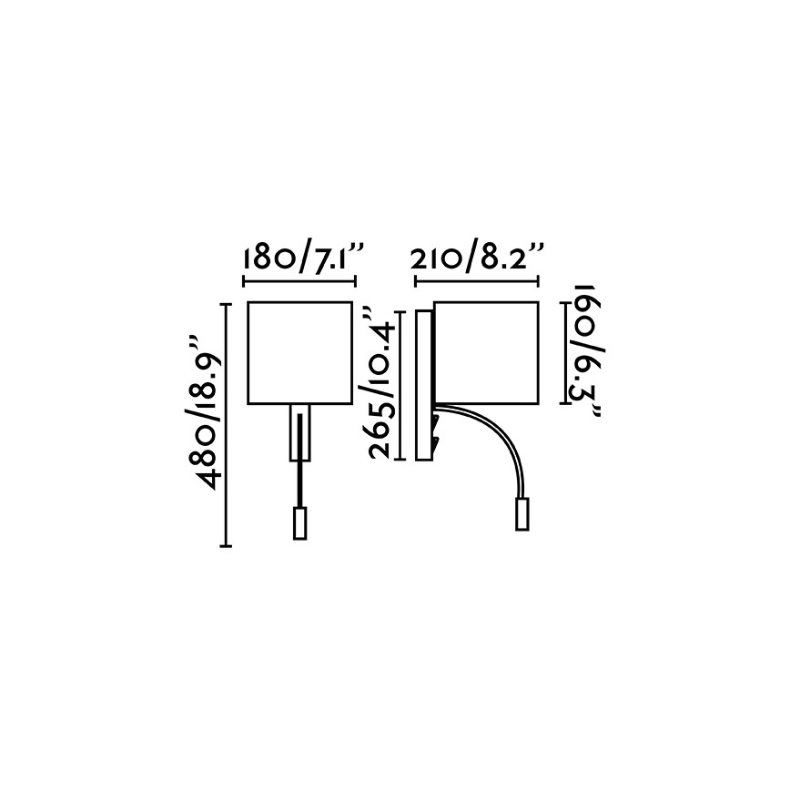 Faro 64323 - Iluminação de parede LED 1xE27/3W/ + LED/3W/230V
