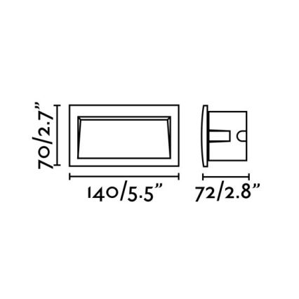 FARO 70147 - Luz embutida para exterior LED SEDNA-2 LED/3W/230V IP65