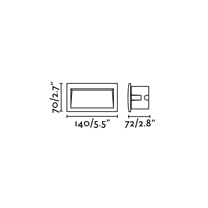 FARO 70147 - Luz embutida para exterior LED SEDNA-2 LED/3W/230V IP65